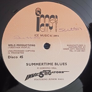 INVESTIGATORS featuring JUNIOR HALL『SUMMERTIME BLUES』１２インチシングルレコード / LOVERS ROCK / ラヴァーズ・ロックの画像1