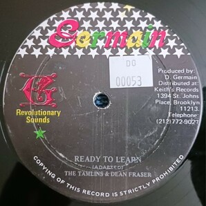 THE TAMLINS & DEAN FRASER『READY TO LEARN』１２インチシングルレコード / DONOVAN GERMAIN / LOVERS ROCK の画像1