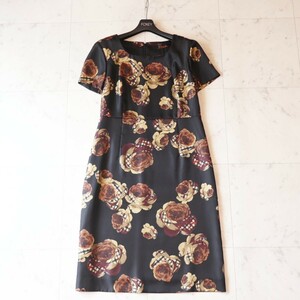 新品同様★DAKS ダックス ★近年品★ハウスチェックFlower ワンピース size 42 ～L相当～