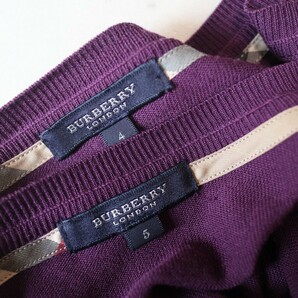 美品★バーバリーロンドン BURBERRY★Italy製糸使用★カーディガン&インナーツインニットアンサンブル size ～L相当～ ★薄手の画像7