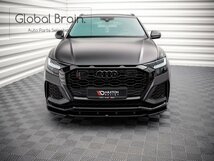 アウディ RS Q8 / RSQ8 フロント リップ スポイラー V1/ フロント スプリッター バンパー エプロン ディフューザー スカート フラップ_画像2