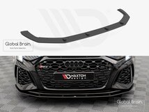 アウディ RS3 8Y スポーツバック フロント リップ スポイラー / スプリッタ― エプロン バンパー ディフューザー スカート レーシング_画像5