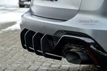 アウディ RS6 C8 リア センター ディフューザーフィン/ バンパー エプロン スカート リア カナード スポイラー_画像3