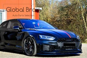 アウディ RS5 F5 前期 フロント リップ スポイラー/ フロント スプリッター エプロン バンパー ディフューザー スカート エアロ