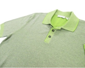 新品★Gran Sasso 半袖 イタリア製 黄緑ニットポロシャツ 52サイズ★グランサッソ メンズ