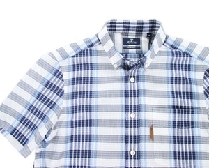  новый товар *Faconnable короткий рукав Польша производства дизайн проверка рубашка XS размер * обычная цена 27280 иен fasonabrufasonabru мужской 