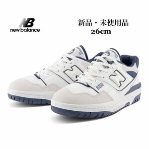 NEW BALANCE New balance BB550 STG белый темно-синий мужской спортивные туфли 26cm