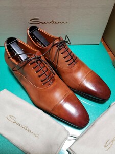 【極美品】Santoni　サントーニ　ストレートチップ　ブラウン　5ハーフ