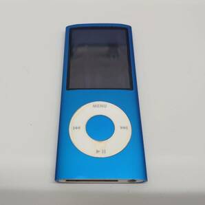 #3370A APPLE アップル 第4世代 iPod nano 8GBブルー / MP3ミニプレーヤー2点 計3点セット iPod 動作未確認 ジャンク MP3未使用付属品付の画像3