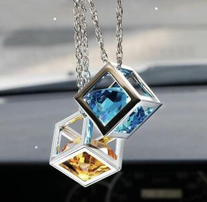  car room mirror decoration in car crystal equipment ornament crystal accessory stylish blue 