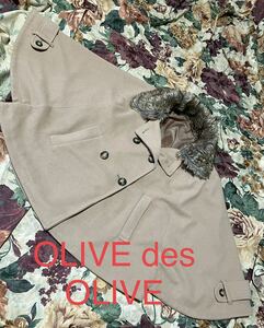  coat jacket * OLIVE des OLIVE Olive des Olive Camel poncho cape coat long sleeve medium Flare beige 