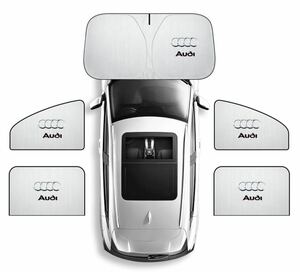 新作 アウディ ロゴ フロントガラス サンシェード 車窓遮 磁石式車用カーテン 簡単取り付け 全シリーズ 汎用★5枚セット★収納袋付★