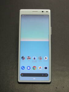 【中古】 au SONY Xperia8 SOV42 ブルー 制限○ SIMロック解除済