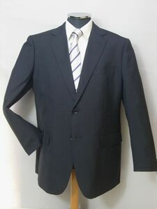 【春夏 洗えるスーツ】2釦2パンツ・AB-8・品質重視・ハイグレード仕様・濃紺/織ストライプ