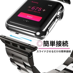 Apple watch メタル バンド シルバー アップルウォッチ ステンレス 替え 交換 時計 ベルト 銀 49mm 45mm 44mm 42mm ビジネス メンズ 男性の画像4