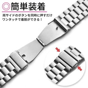 Apple watch メタル バンド シルバー アップルウォッチ ステンレス 替え 交換 時計 ベルト 銀 49mm 45mm 44mm 42mm ビジネス メンズ 男性の画像3