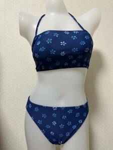 [NB] bikini swimsuit 3 point set M marine blue have been cleaned 