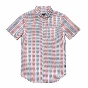 新品 HUF ハフ XL シャツ ロゴ 総柄 ボタン ポケット 半袖 メンズ