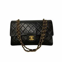 極 美品 箱 袋 カード有 3番台 CHANEL シャネル ダブルフラップ 25cm マトラッセ ラムスキン 2way ハンドバッグ ショルダーバッグ 126-1_画像1