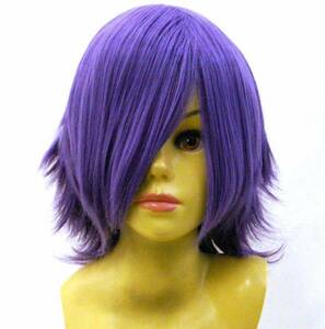 * sale * free shipping * immediate payment possibility * prompt decision * full wig Short splashes purple / purple L5