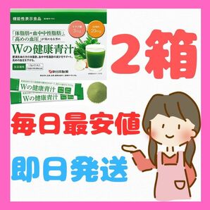 Wの健康青汁2か月分 31包×2=62包入り 新日本製薬【激安/最安値】