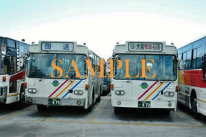 D[ bus photograph ]L version 5 sheets Naha bus Isuzu BU04 garage Okinawa Naha traffic (2)