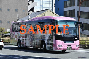 D-３【バス写真】Ｌ版４枚　九州急行バス　ガーラ　嬉野温泉ラッピング車　高速車　福岡線