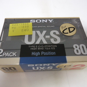 SONY カセットテープ UX-S 80分 ×２ ハイポジ 新品 未開封の画像1