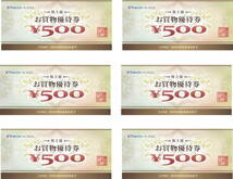 ヤマダ電機株主優待お買い物優待券　YAMADA 500円×6枚　3,000円分_画像1