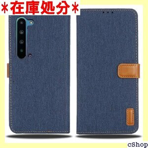 Viesa 新型モデル デニム デザイン ケース 手帳 置きスタンド機能 スマホケース アクオスr5g BLUE 51