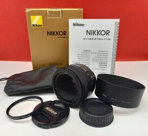 ■防湿庫保管品 Nikon AF-S NIKKOR 50mm F1.8G カメラ レンズ AF動作確認済 付属品 ニコン