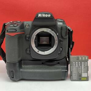 □ Nikon D300 デジタル一眼レフカメラ ボディ MB-D10 MULTI POWER BATTERY PACK シャッター、フラッシュOK EN-EL3e バッテリー ニコンの画像1