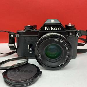 □ Nikon EM 一眼レフカメラ フィルムカメラ ボディ NIKKOR 50mm F1.8 レンズ シャッター、露出計OK ニコン