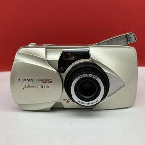 □ OLYMPUS μ-II 110 コンパクトフィルムカメラ ZOOM 38-110mm 動作確認済 シャッター、フラッシュOK オリンパス 
