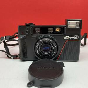 □ Nikon L35AD コンパクトフィルムカメラ LENS 35mm F2.8 動作確認済 シャッター、フラッシュOK ニコン 