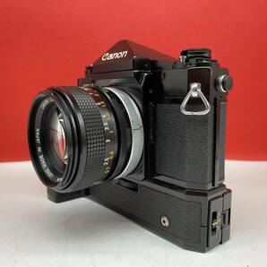 □ Canon F-1 一眼レフカメラ フィルムカメラ ボディ FD 50mm F1.4 S.S.C. レンズ POWER WINDER F シャッターOK 現状品 キャノンの画像4