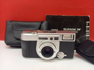 ■ FUJIFILM KLASSE W 2.8/28 コンパクトフィルムカメラ 動作確認済 シャッター、フラッシュOK 富士 フジフイルム