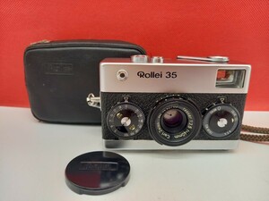 ■ Rollei 35 Tessar 40mmm F3.5 動作確認済 シャッター、露出計OK コンパクトフィルムカメラ ローライ