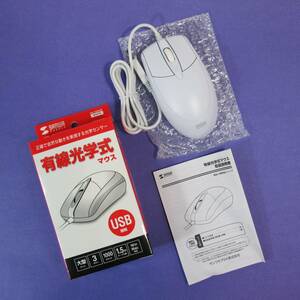  non-standard-sized mail.350 jpy shipping OK SANWA wire mouse usb MA-130HUW unused. put old . selling out ( red frame.. many ..9)