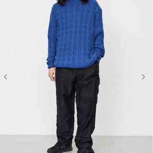 グラフペーパー 22SS/Suvin Crew Neck Cable Knit