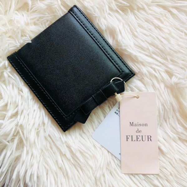 Maison de FLEUR 合皮リボンミラー