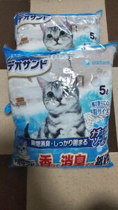 デオサンド 5L×2袋 猫砂 紙パルプ