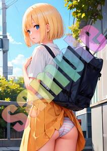 ★限定出品★高品質/最高用紙 A4サイズ ポスター イラスト 同人 光沢紙 美少女 セクシー 下着 アニメ 412gen_0713