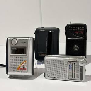 Panasonic RF-P150 コンパクトラジオ aiwa カセットテープレコーダー CASIO NA-P1 ステレオカセットテープ 4個まとめて ジャンク