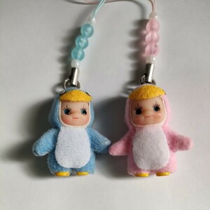  new goods unused regular goods sea. animal series region limitation penguin kewpie doll strap Sky blue, pink 