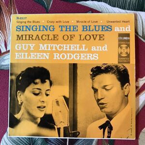 GUY MITCHELL AND EILEEN RODGERS US Original 7ep SINGING THE BLUES MIRACLE OF LOVE ロカビリー