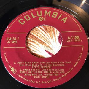 V.A. COLUMBIA 6-1188 US Original 7ep CARL SMITH DON’T JUST STAND THERE Hillbilly ロカビリー