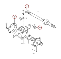 ジムニー JB23 フロント ナックル オーバーホール 1台分 キングピンベアリング ナックルシール(純正) オイルシール ジャダー シミー_画像2