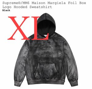 Supreme x MM6 Maison Margiela Foil Box Logo Hooded Sweatshirt 