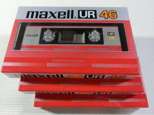 maxell　UR 46　ノーマル　カセットテープ　3本 [未開封・未使用品]